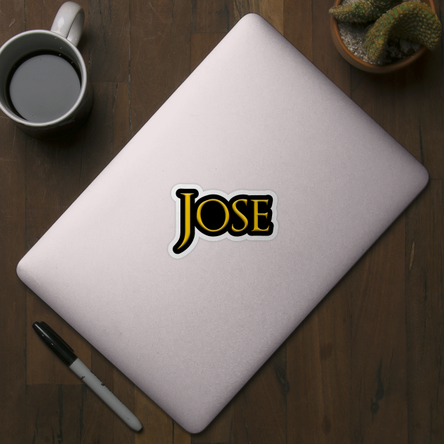 Jose Male Name Gold On Dark by funfun